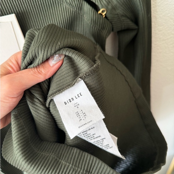 *SOLD* Dion Lee NWT Forest Green Hook & Eye Ribbed Dress in S - Picture 5 of 10